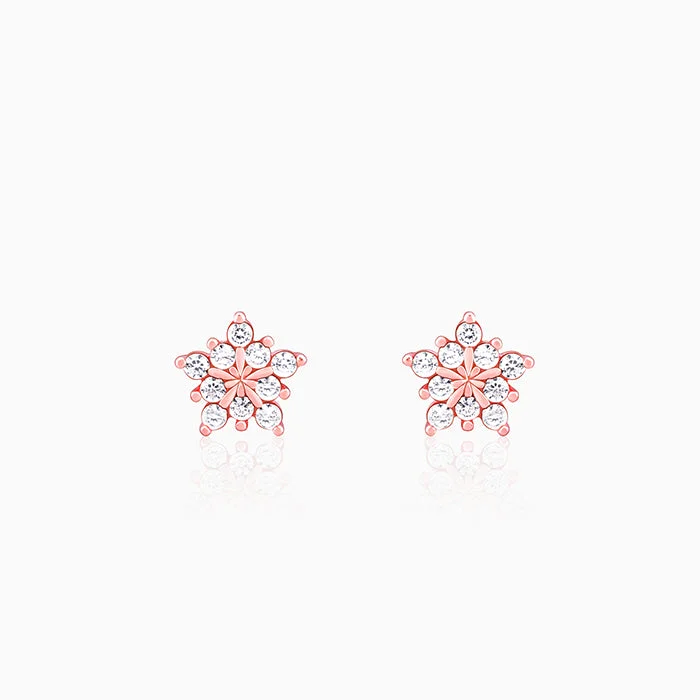 Women's Earrings – Elegant Designs for Every Personality--Rose Gold Shining Star Stud Earrings