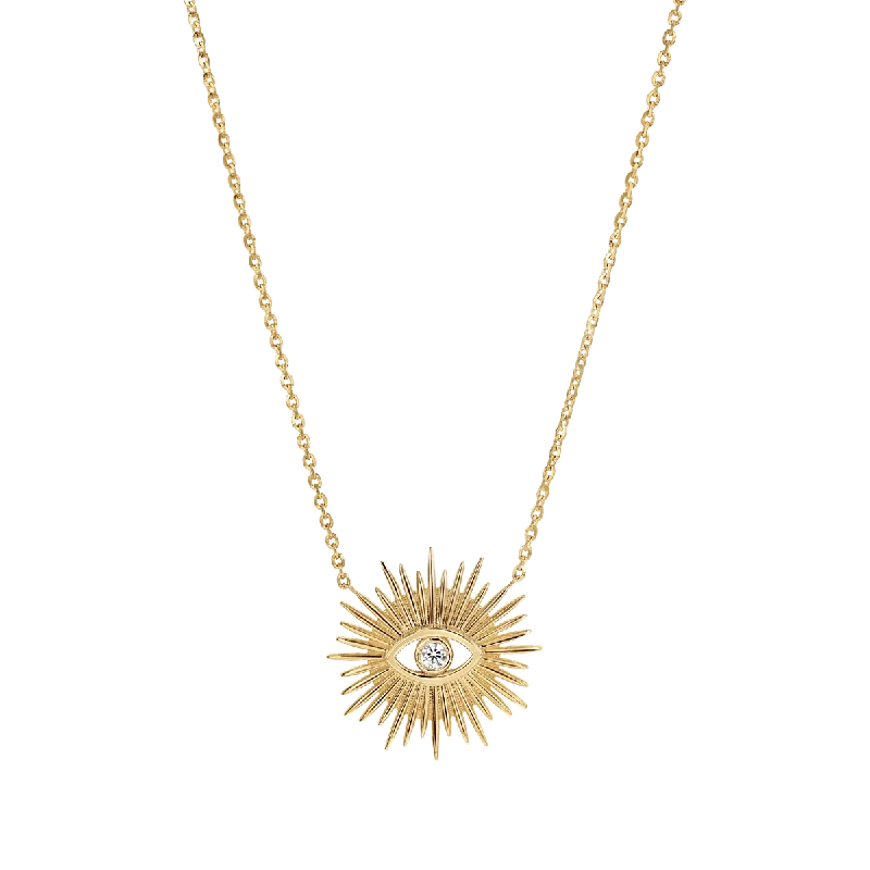 Shop Classic Women's  Necklaces & Pendants with a Modern Twist-Sunburst Evil Eye Necklace