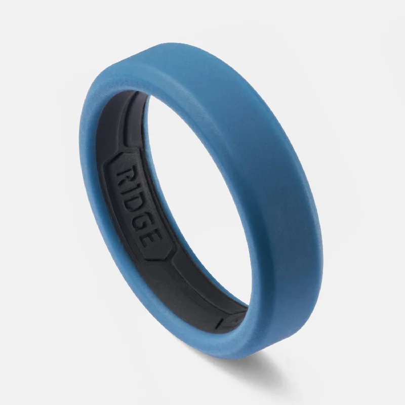 Top Men's Rings – Crafted for Every Style  Ridge 6mm Silicone Ring Set - Alpine Navy