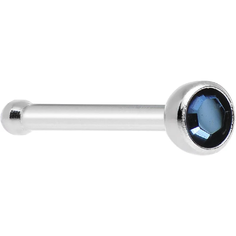Simple and Comfortable Nose Rings -Crystal Metallic Blue Nose Bone Created with Crystals Simple and Comfortable Nose Rings -Crystal Metallic Blue Nose Bone Created with Crystals