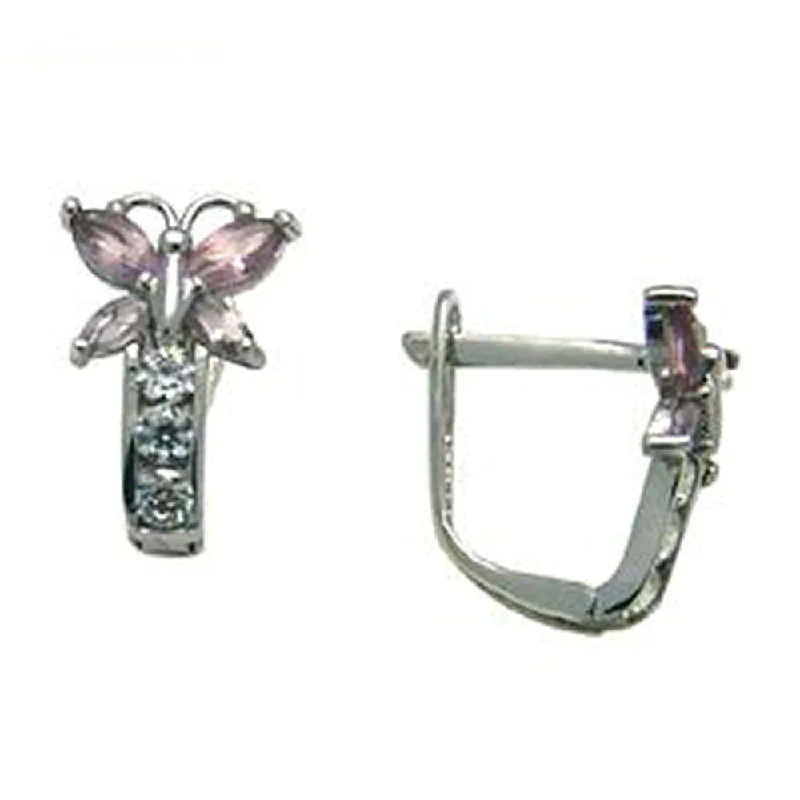 Women's Earrings – Elegant Designs for Every Personality--14kt White Gold Butterfly June Birthstone Leverback Earrings Women's Earrings – Elegant Designs for Every Personality--14kt White Gold Butterfly June Birthstone Leverback Earrings