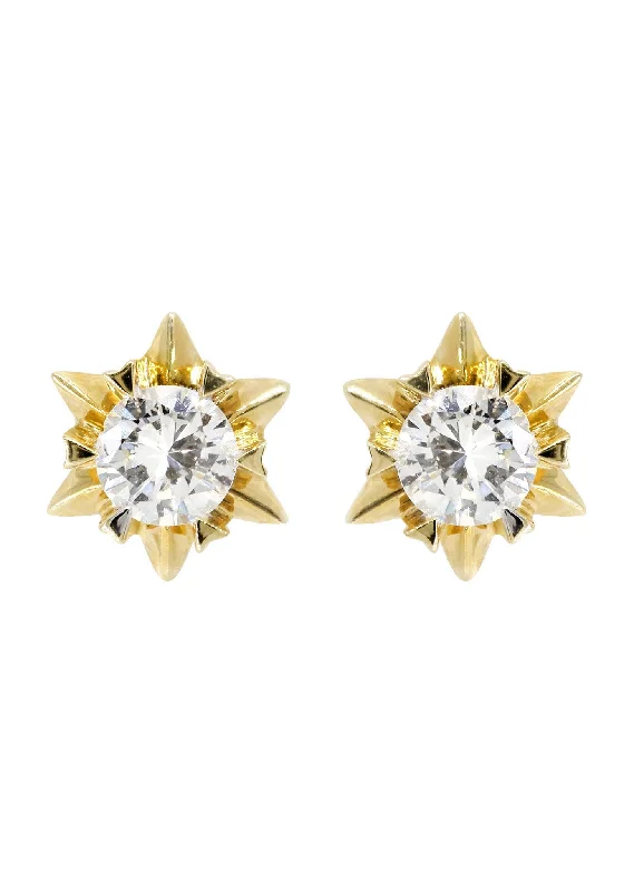 Shop Durable Men's Earrings for Everyday Wear-Stud Diamond Earrings For Men | 14K Yellow Gold | 0.59 Carats Shop Durable Men's Earrings for Everyday Wear-Stud Diamond Earrings For Men | 14K Yellow Gold | 0.59 Carats