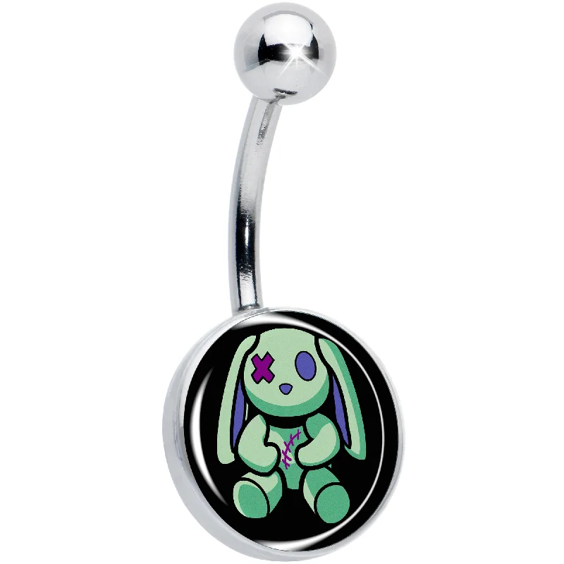 Comfortable Belly Rings for Fashionable Comfort -Zombie Bunny Belly Ring