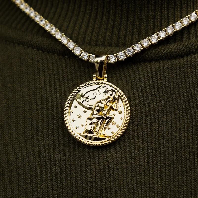 Exclusive Men's Necklaces & Pendants for the Modern Gentleman-Atlas Thinker Coin Pendant Exclusive Men's Necklaces & Pendants for the Modern Gentleman-Atlas Thinker Coin Pendant