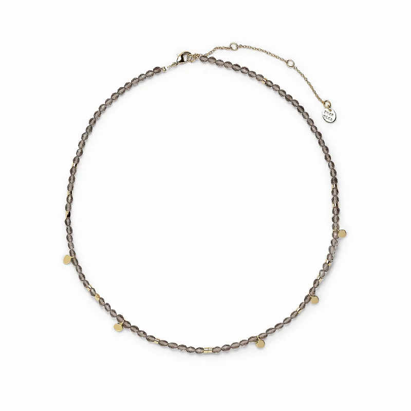 Shop Classic Women's  Necklaces & Pendants with a Modern Twist-Smokey Quartz Beaded Choker