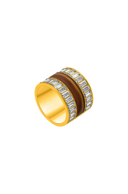 Chic Women's Rings for Fashion-Forward Looks-Faniello Tiger Eye Ring