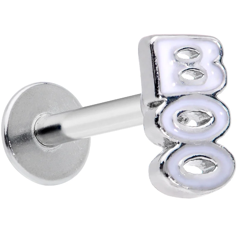 Comfortable Lip Rings for Style and Comfort16 Gauge 5/16 White Boo Halloween Labret Monroe Tragus