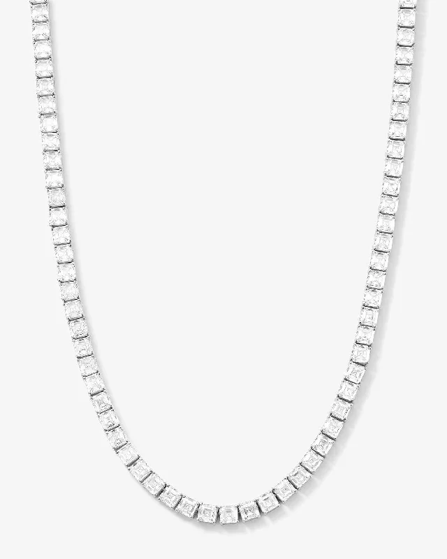 Shop Classic Women's Necklaces & Pendants with a Modern Twist-The Queen's Tennis Necklace 16" - Silver|White Diamondettes Shop Classic Women's Necklaces & Pendants with a Modern Twist-The Queen's Tennis Necklace 16" - Silver|White Diamondettes