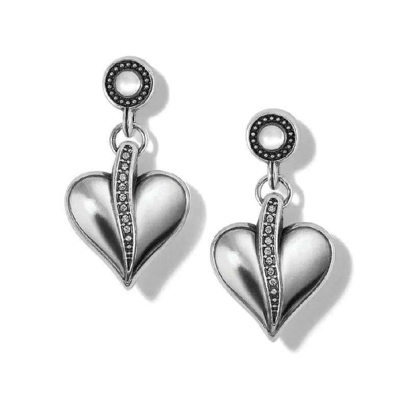 Women's Earrings – Elegant Designs for Every Personality--Precious Heart Post Drop Earrings