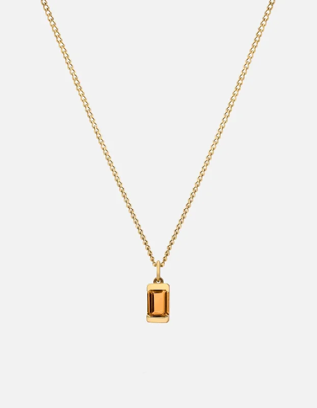 Exclusive Men's Necklaces & Pendants for the Modern Gentleman-Valor Citrine Necklace, Gold Vermeil Exclusive Men's Necklaces & Pendants for the Modern Gentleman-Valor Citrine Necklace, Gold Vermeil