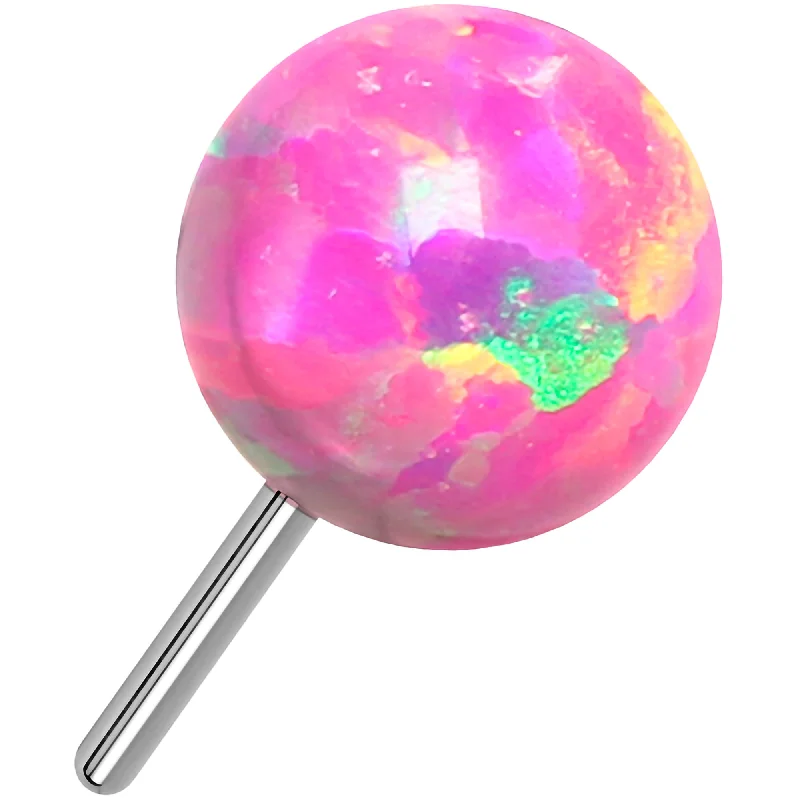 Women's Earrings – Elegant Designs for Every Personality--Pink Synthetic Opal ASTM F-136 4mm Flat Back Earring Push In Top Women's Earrings – Elegant Designs for Every Personality--Pink Synthetic Opal ASTM F-136 4mm Flat Back Earring Push In Top