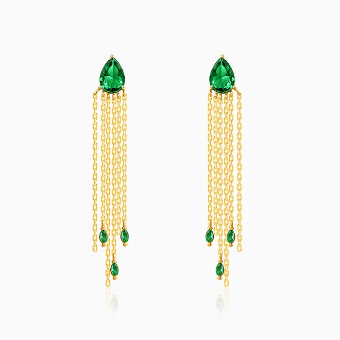 Women's Earrings – Elegant Designs for Every Personality--Golden Verdant Onyx Danglers Women's Earrings – Elegant Designs for Every Personality--Golden Verdant Onyx Danglers