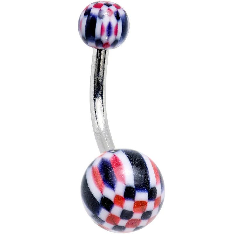 Trendy Belly Rings for Fashion-Loving Women -Red White Black Acrylic Sweet Candy Belly Ring Trendy Belly Rings for Fashion-Loving Women -Red White Black Acrylic Sweet Candy Belly Ring