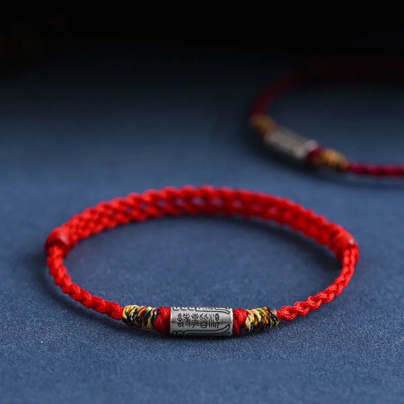 Men's Wristbands for Sportswear-Buddha Stones Handcrafted 925 Sterling Silver Everything Goes Well Design Protection Strength Bracelet Anklet Men's Wristbands for Sportswear-Buddha Stones Handcrafted 925 Sterling Silver Everything Goes Well Design Protection Strength Bracelet Anklet