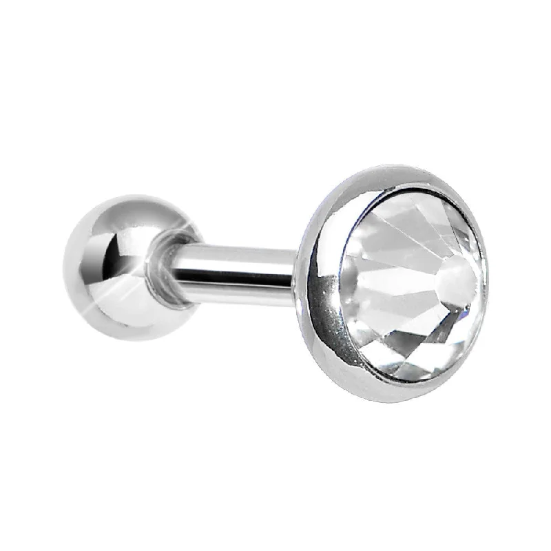 Women's Earrings – Elegant Designs for Every Personality--5mm Clear Gem Tragus Cartilage Barbell Earring