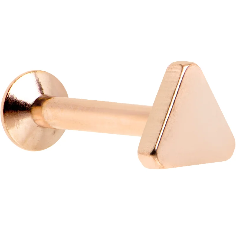 Women's Earrings – Elegant Designs for Every Personality--5/16 Rose Gold IP Triangle Internally Threaded Daith Cartilage Tragus Women's Earrings – Elegant Designs for Every Personality--5/16 Rose Gold IP Triangle Internally Threaded Daith Cartilage Tragus