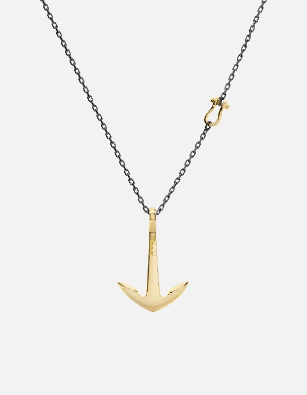 Exclusive Men's Necklaces & Pendants for the Modern Gentleman-Anchor Necklace, Gold Exclusive Men's Necklaces & Pendants for the Modern Gentleman-Anchor Necklace, Gold