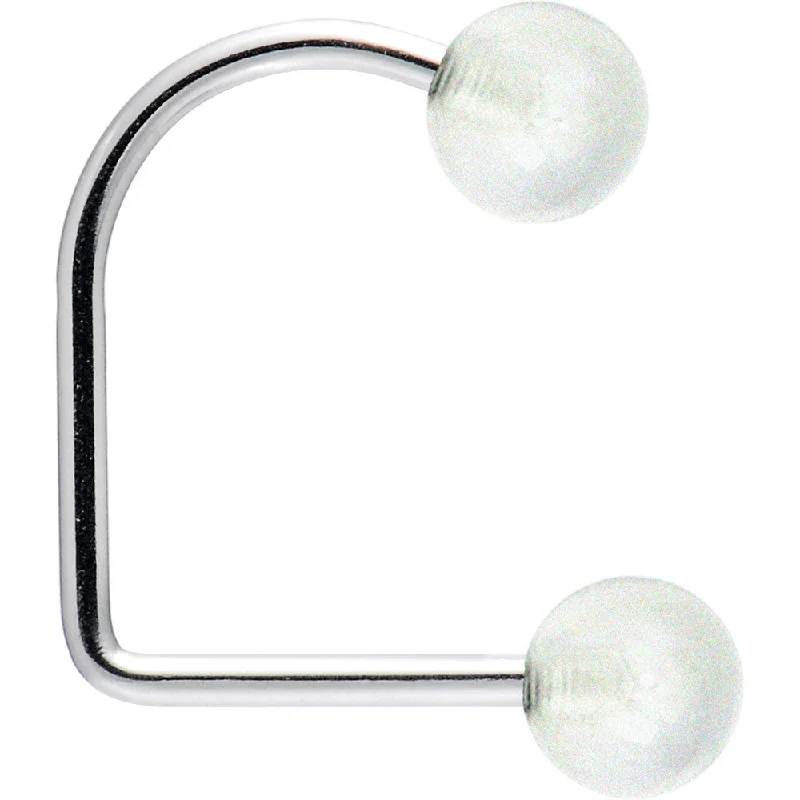 Simple Lip Rings for Clean Look16 Gauge Clear Acrylic Glow in the Dark Lippy Loop Labret