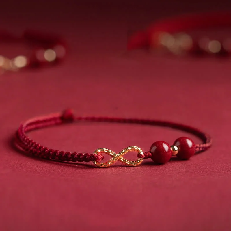 Personalized Metal Bracelets for Men-Buddha Stones Cinnabar Blessing Red String 14K Gold Infinity Symbol Bracelet Anklet Personalized Metal Bracelets for Men-Buddha Stones Cinnabar Blessing Red String 14K Gold Infinity Symbol Bracelet Anklet