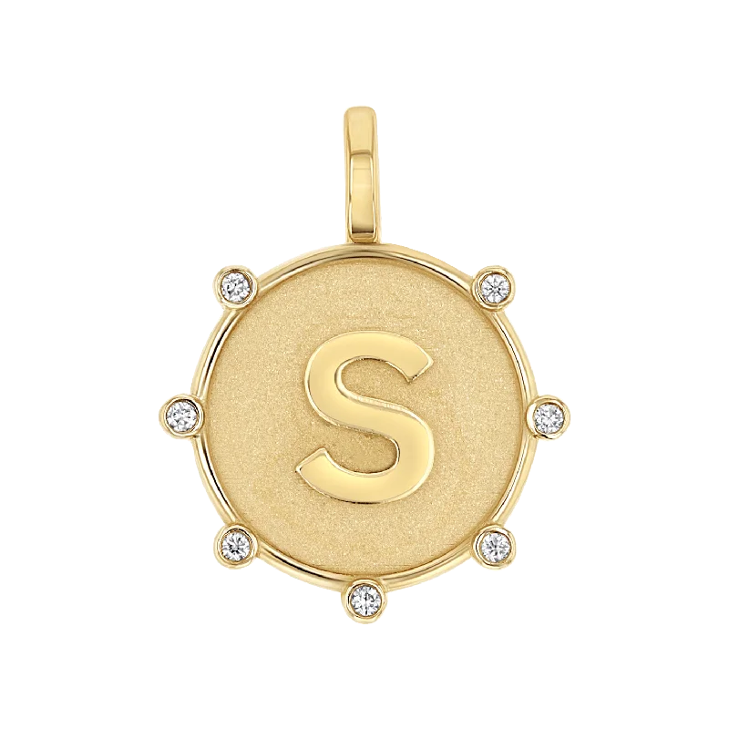 Shop Classic Women's Necklaces & Pendants with a Modern Twist-Initial Letter Medallion Charm Shop Classic Women's Necklaces & Pendants with a Modern Twist-Initial Letter Medallion Charm