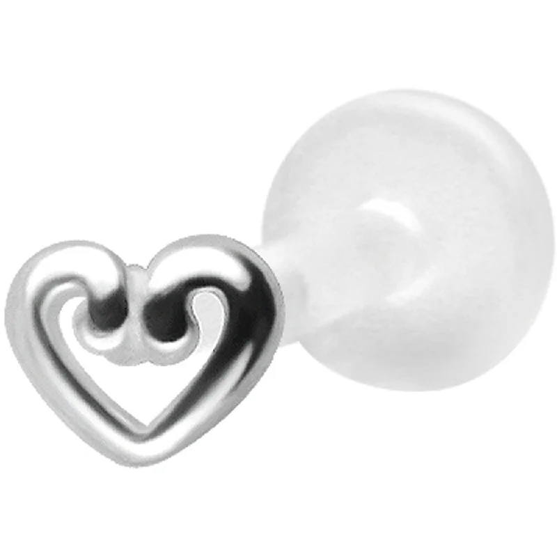 Women's Earrings – Elegant Designs for Every Personality--Silver 925 Heart Bioplast Tragus Labret Monroe Women's Earrings – Elegant Designs for Every Personality--Silver 925 Heart Bioplast Tragus Labret Monroe