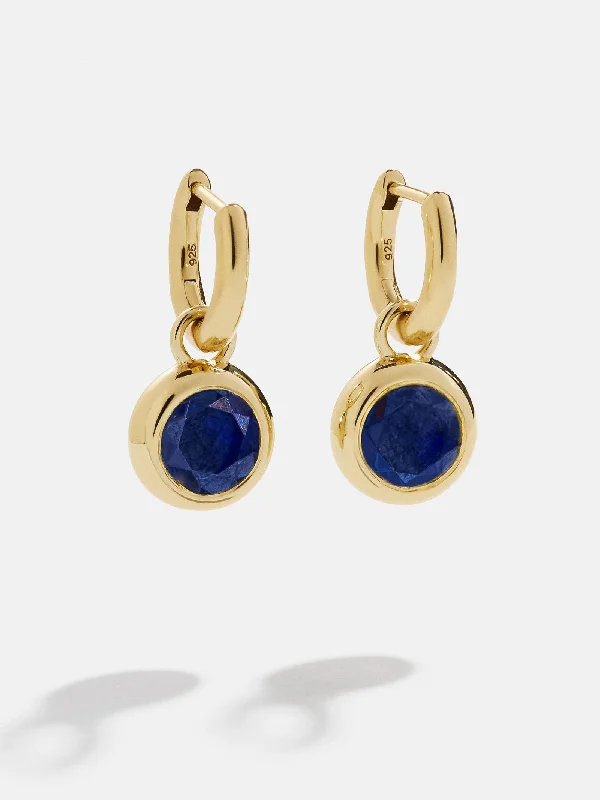 Women's Earrings – Elegant Designs for Every Personality--18K Gold Birthstone Drop Earrings - Sapphire Women's Earrings – Elegant Designs for Every Personality--18K Gold Birthstone Drop Earrings - Sapphire
