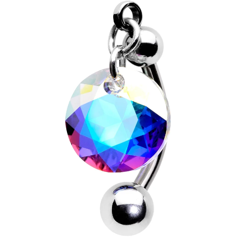 Trendy Belly Rings for Chic Women -Aurora Drop Top Mount Belly Ring Created with Crystals Trendy Belly Rings for Chic Women -Aurora Drop Top Mount Belly Ring Created with Crystals
