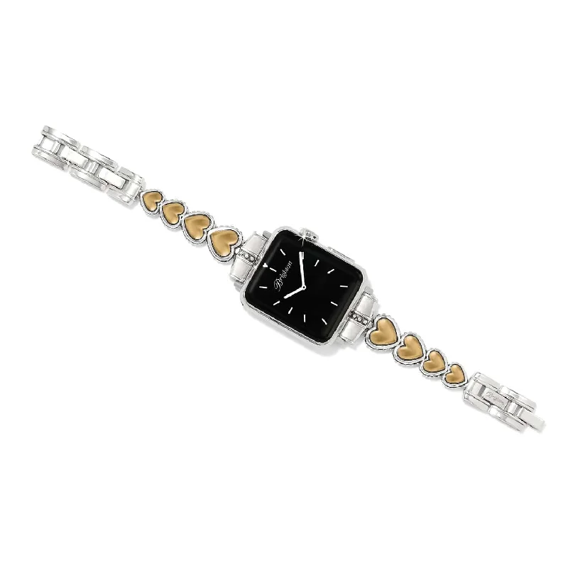 Affordable Watches for Women-Pretty Tough Two Tone Heart Watch Band