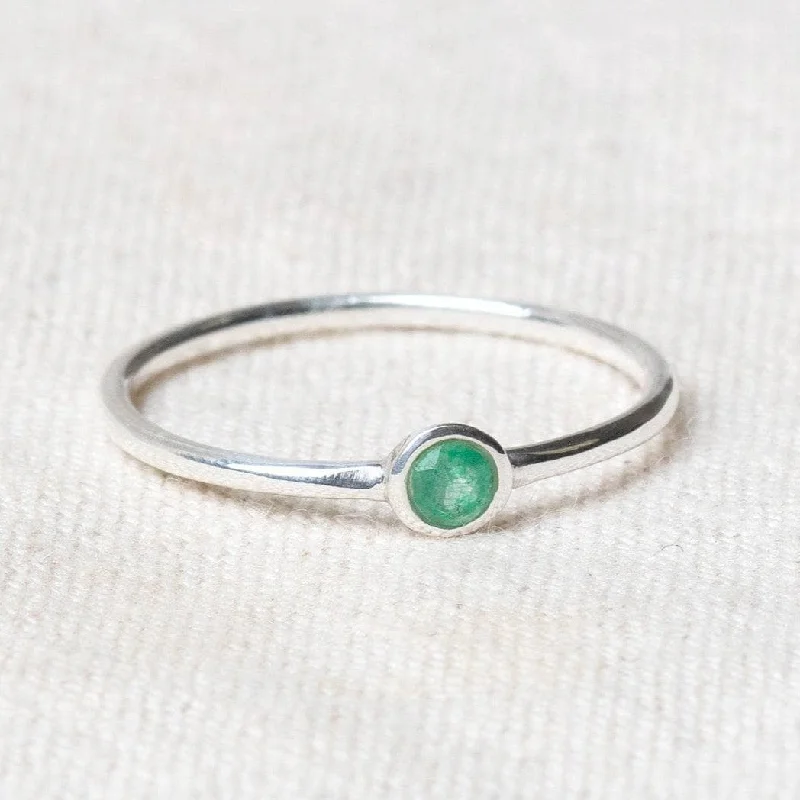 Chic Women's Rings for Fashion-Forward Looks-Green Jade Silver or Gold Ring