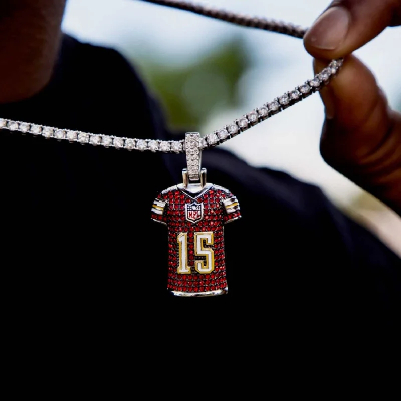 Exclusive Men's Necklaces & Pendants for the Modern Gentleman-Kansas City Chiefs Patrick Mahomes Jersey Pendant Exclusive Men's Necklaces & Pendants for the Modern Gentleman-Kansas City Chiefs Patrick Mahomes Jersey Pendant