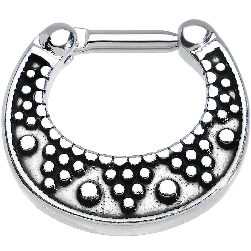 Nose Rings for Professional Style -14 Gauge 5/16 Stainless Steel Aztec Wonders Septum Clicker Nose Rings for Professional Style -14 Gauge 5/16 Stainless Steel Aztec Wonders Septum Clicker