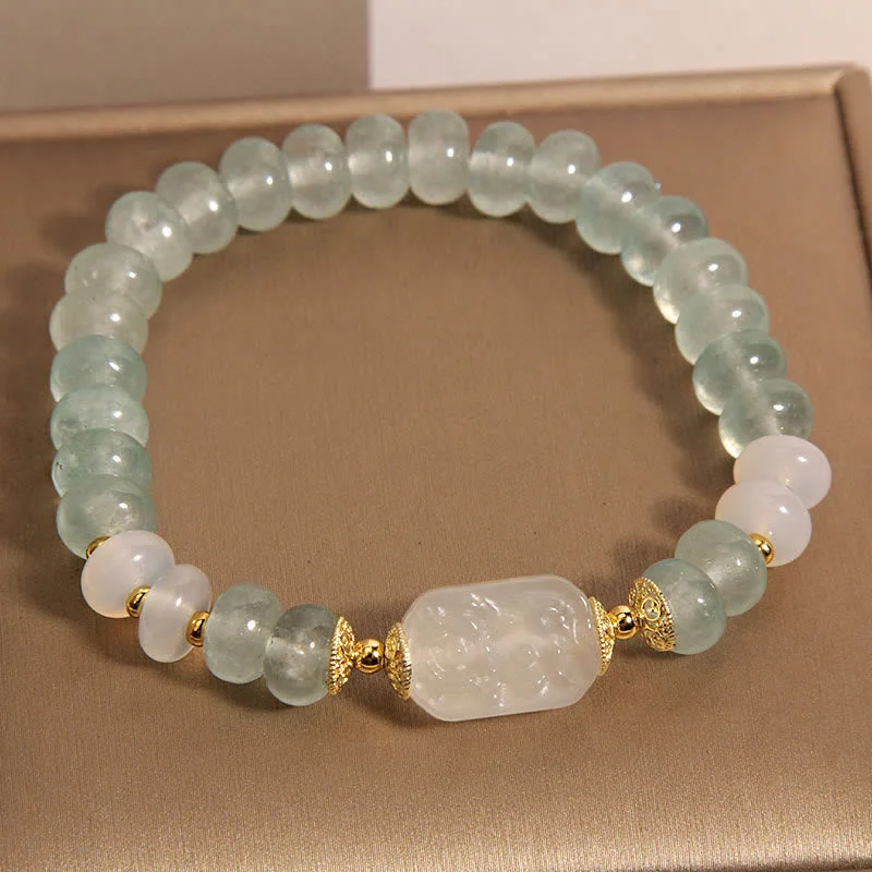 Men's Chain Link Bracelets-Buddha Stones Aquamarine Jade Abacus Beads Serenity Bracelet Men's Chain Link Bracelets-Buddha Stones Aquamarine Jade Abacus Beads Serenity Bracelet