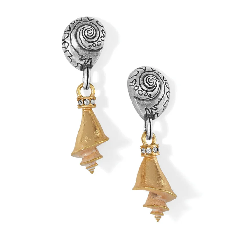 Women's Earrings – Elegant Designs for Every Personality--Shells Duo Post Drop Earrings Women's Earrings – Elegant Designs for Every Personality--Shells Duo Post Drop Earrings