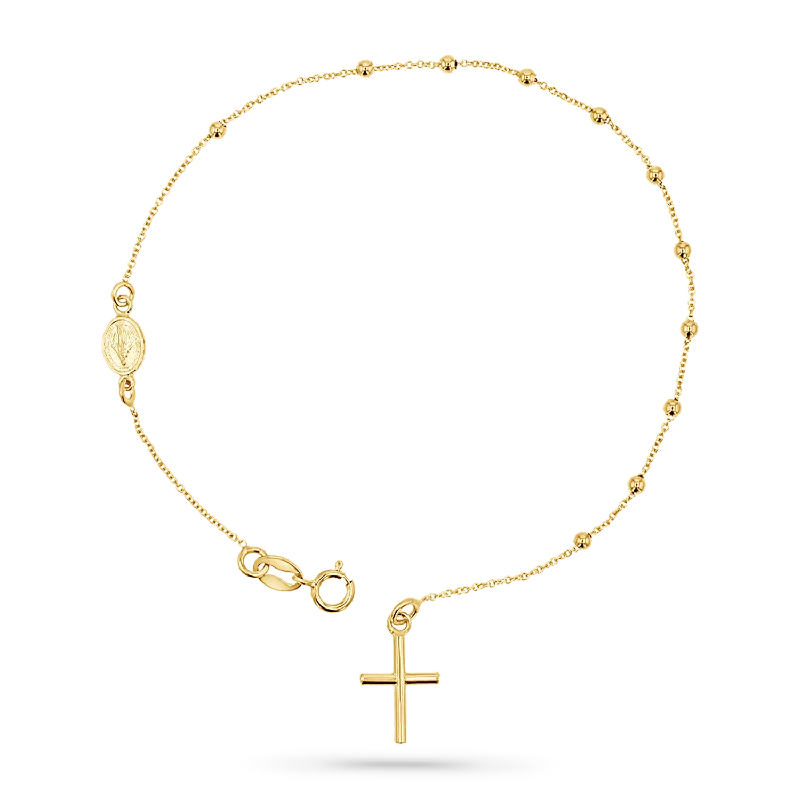 Adjustable Beaded Bracelets for Men with Natural Stones-Dainty Rosary Bracelet