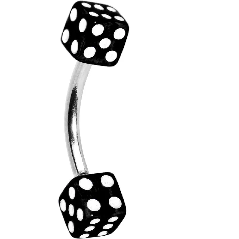 Stunning Belly Rings with Classic Design -Black DICE Belly Ring