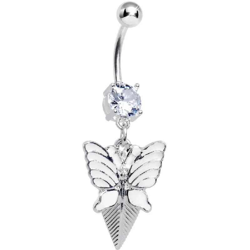 Comfortable Belly Rings for Exclusive Fashion -Crystalline Gem Artistic Butterfly Belly Ring Comfortable Belly Rings for Exclusive Fashion -Crystalline Gem Artistic Butterfly Belly Ring