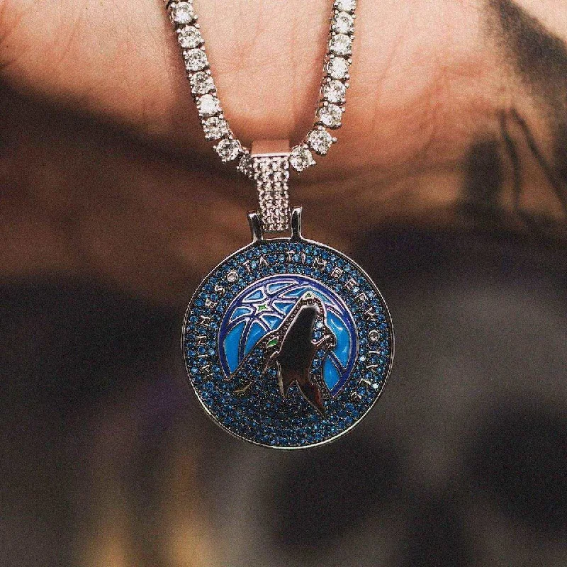 Exclusive Men's Necklaces & Pendants for the Modern Gentleman-Minnesota Timberwolves Official NBA Logo Pendant Exclusive Men's Necklaces & Pendants for the Modern Gentleman-Minnesota Timberwolves Official NBA Logo Pendant