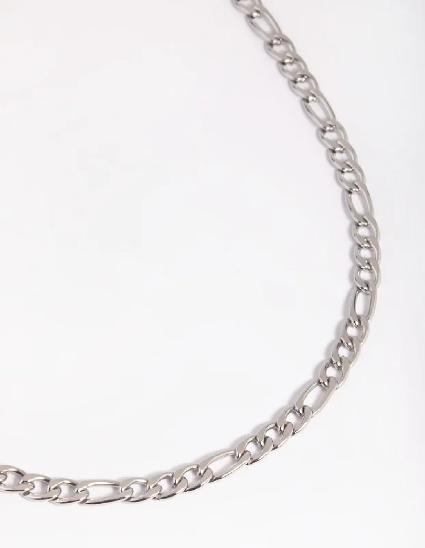 Shop Classic Women's Necklaces & Pendants with a Modern Twist-Waterproof Stainless Steel Figaro Necklace Shop Classic Women's Necklaces & Pendants with a Modern Twist-Waterproof Stainless Steel Figaro Necklace