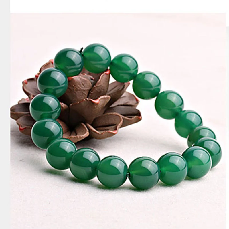 Fashion-Forward Bracelets for Men-Buddha Stones Natural Green Agate Support Bracelet Fashion-Forward Bracelets for Men-Buddha Stones Natural Green Agate Support Bracelet