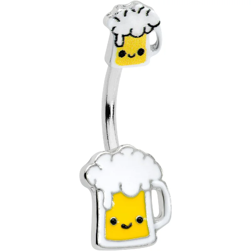 Comfortable Belly Rings with Vibrant Detailing -Sweet Happy Beer St Patricks Double Mount Belly Ring Comfortable Belly Rings with Vibrant Detailing -Sweet Happy Beer St Patricks Double Mount Belly Ring