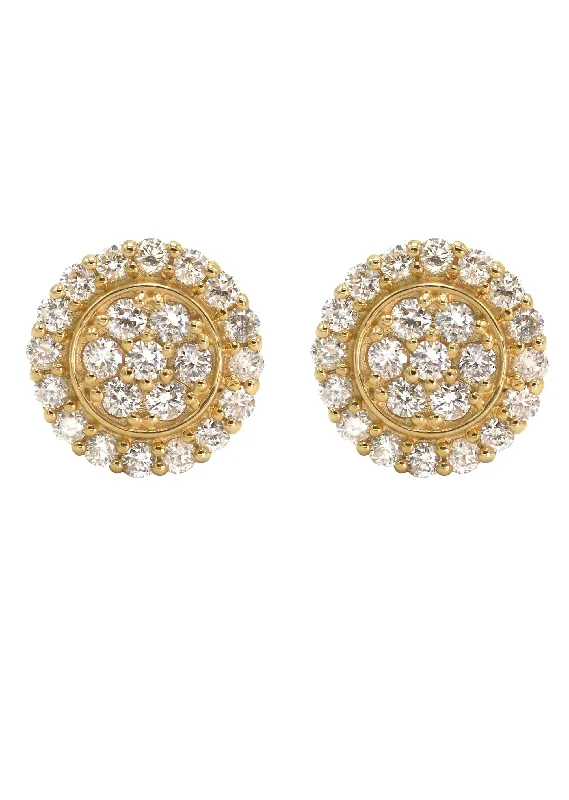 Shop Durable Men's Earrings for Everyday Wear-14K Yellow Gold Diamond Earrings For Men | 0.49 Carats | 1.95 Grams Shop Durable Men's Earrings for Everyday Wear-14K Yellow Gold Diamond Earrings For Men | 0.49 Carats | 1.95 Grams