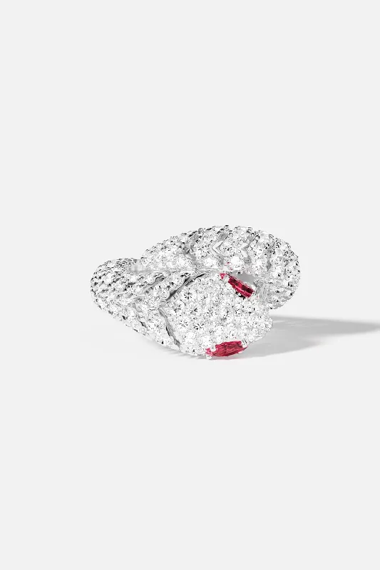 Chic Women's Rings for Fashion-Forward Looks-Pavé Kaa Ring