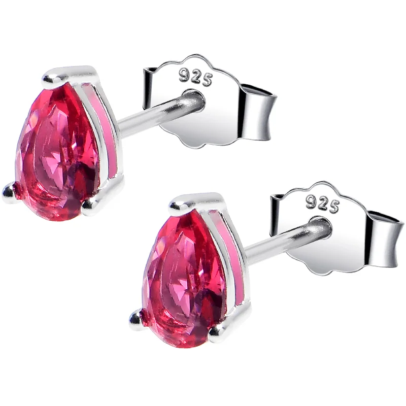 Women's Earrings – Elegant Designs for Every Personality--4mm CZ Pear 925 Sterling Silver July Birthstone Stud Earrings Women's Earrings – Elegant Designs for Every Personality--4mm CZ Pear 925 Sterling Silver July Birthstone Stud Earrings