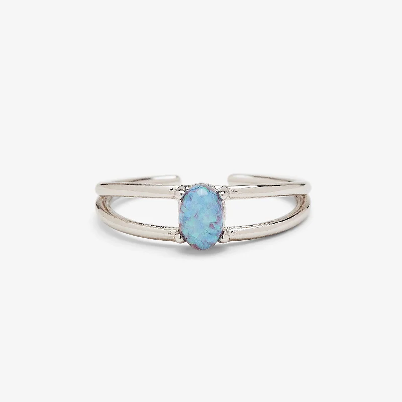 Chic Women's Rings for Fashion-Forward Looks-Floating Opal Toe Ring
