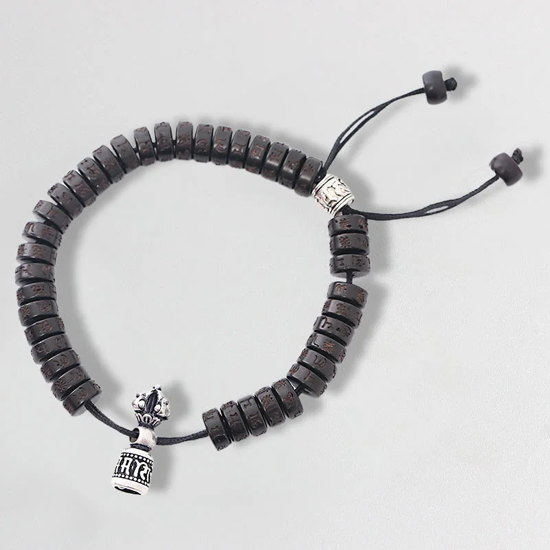 Bohemian Bracelets for Men-Buddha Stones Tibet Coconut Shell Carved Om Mani Padme Hum Dorje Vajra Bell Happiness String Bracelet Bohemian Bracelets for Men-Buddha Stones Tibet Coconut Shell Carved Om Mani Padme Hum Dorje Vajra Bell Happiness String Bracelet