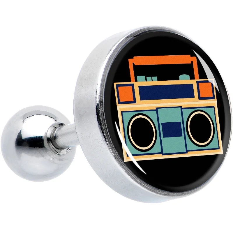 Women's Earrings – Elegant Designs for Every Personality--16 Gauge 1/4 Retro Boombox Cartilage Tragus Earring
