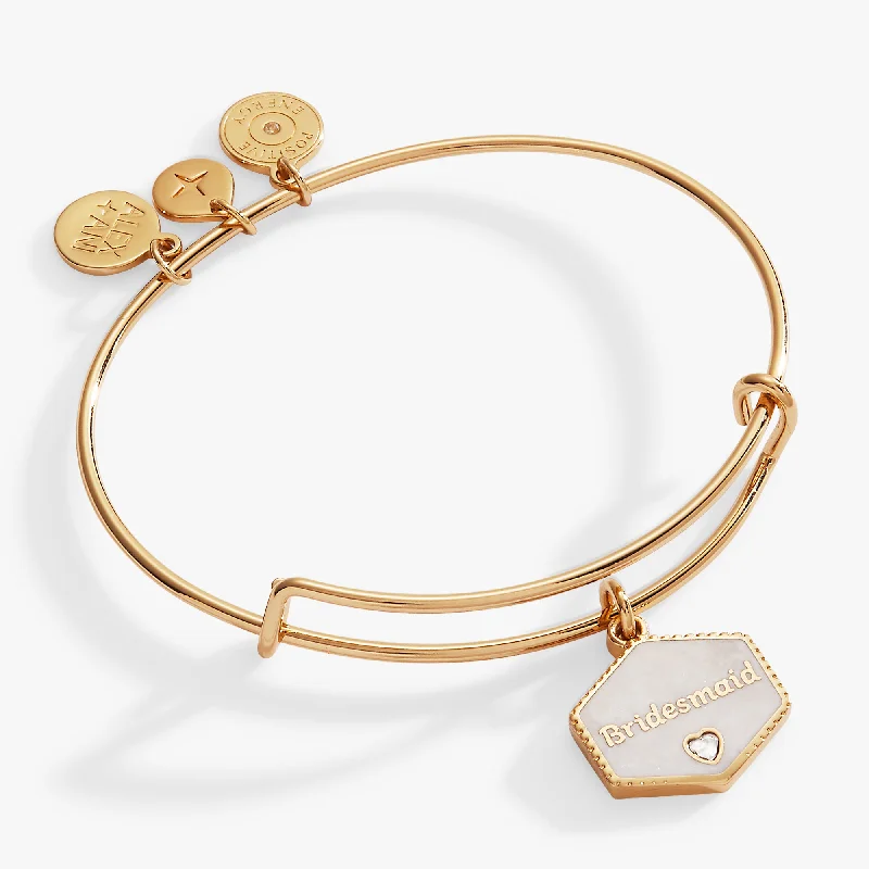 Personalized Charm Bangles for Women-Bridesmaid Bangle