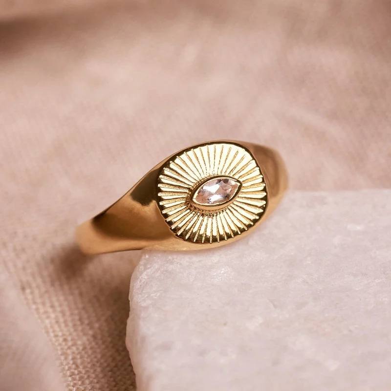 Chic Women's Rings for Fashion-Forward Looks-Protective Eye Ring