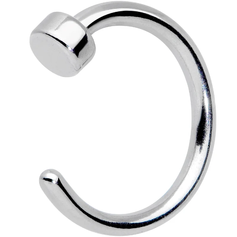 Nose Rings with Twisted Designs -20 Gauge 1/4 Simple Disc Nose Hoop