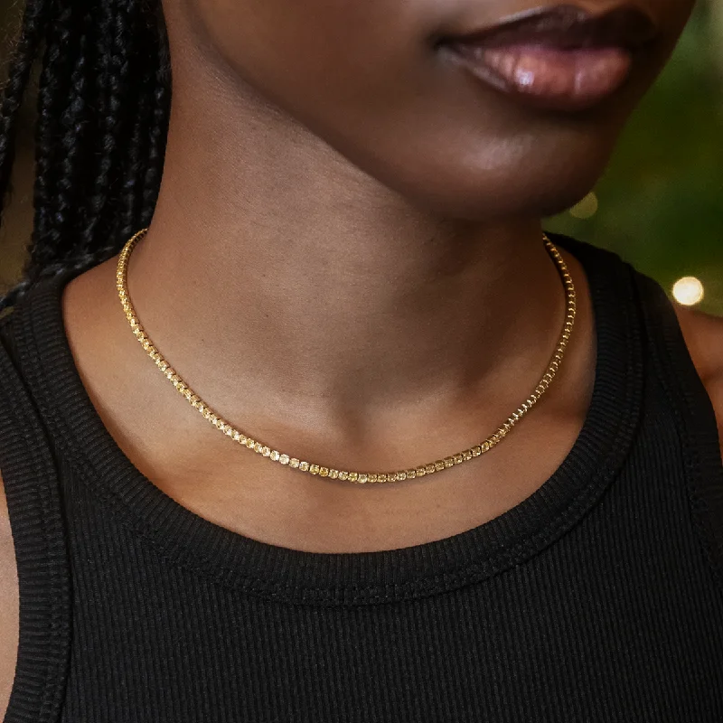 Shop Classic Women's Necklaces & Pendants with a Modern Twist-Canary Micro Tennis Necklace Shop Classic Women's Necklaces & Pendants with a Modern Twist-Canary Micro Tennis Necklace